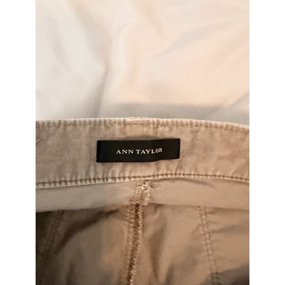 Ann Taylor The Skinny Modern Fit Corduroy Pants Size 8 Taupe Beige Stretch - Picture 6 of 8